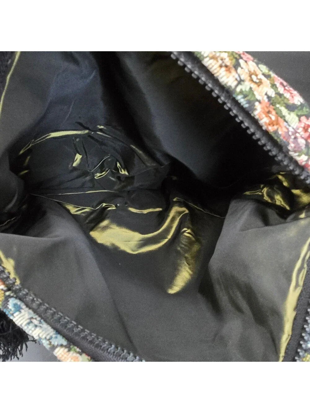 Vintage 90s Floral Tapestry Travel Bag Set 2pc Duffel Tote Makeup Cosmetic Case